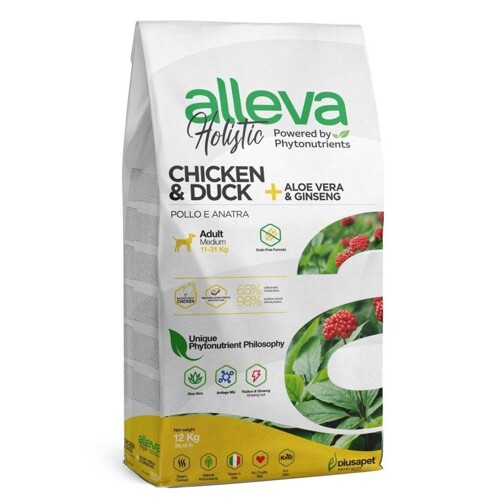 Alleva HOLISTIC dog adult medium chicken & duck 12 kg