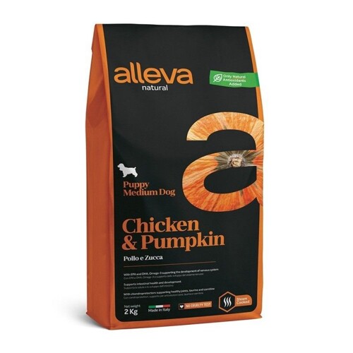 Alleva NATURAL dog puppy medium chicken & pumpkin 2 kg