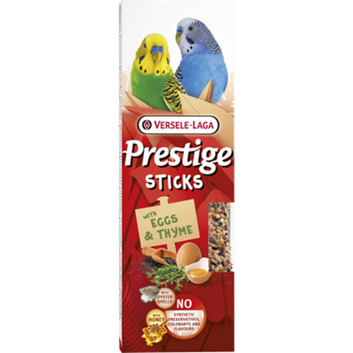 Pamlsok VL Prestige Sticks Small Parakeets with Eggs & Thyme 2 ks- tyčinka pre andulky s vajciami a tymiánom 60 g