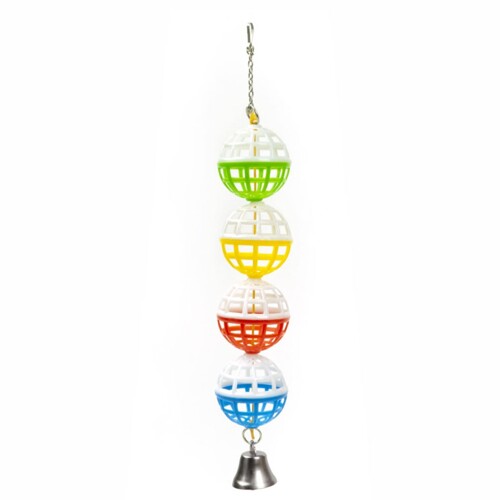 JK Animals plastová hračka – 4 loptičky so zvončekom (23 cm)