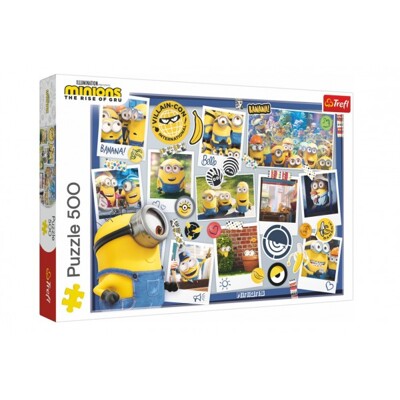 Puzzle Mimoni Bláznivá zbierka fotografií 500 dielikov