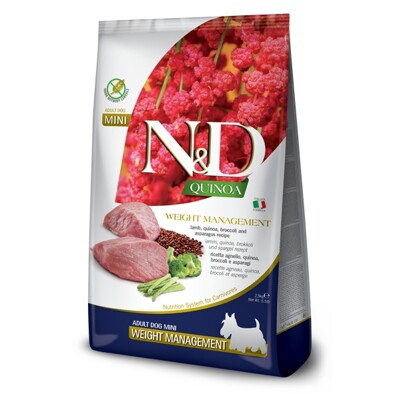 Farmina N&amp;D dog QUINOA (GF) adult mini, weight managment, lamb 0,8 kg