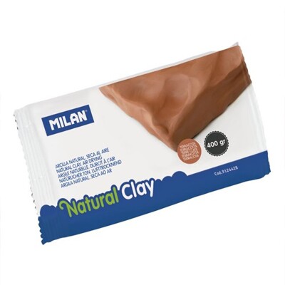 Modelovacia hmota MILAN Natural Clay 400 gr. terakotová farba, na vzduchu tvrd...