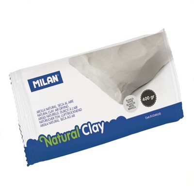 Modelovacia hmota MILAN Natural Clay 400g Biela, na vzduchu tvrdnúca