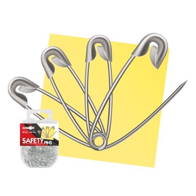 Špendlíky zatváracie JUNIOR, 38 mm/50 ks, pp box