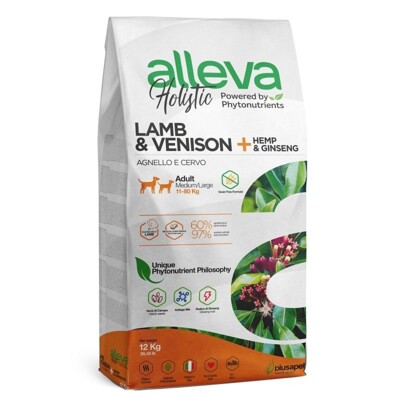 Alleva HOLISTIC dog adult medium &amp; maxi lamb &amp; venison 12 kg