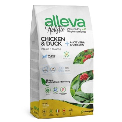 Alleva HOLISTIC dog puppy &amp; junior medium chicken 12 kg