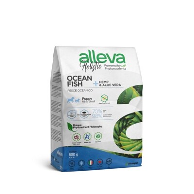 Alleva HOLISTIC dog puppy &amp; junior mini fish 0,8 kg