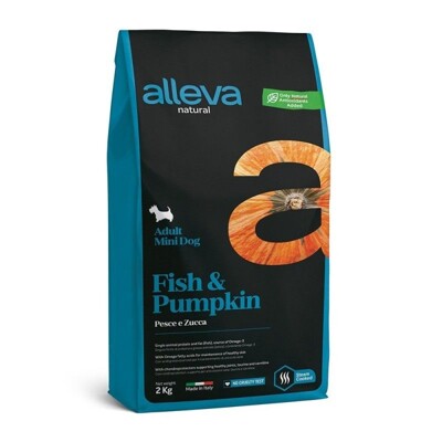 Alleva NATURAL dog adult mini fish &amp; pumpkin 12 kg