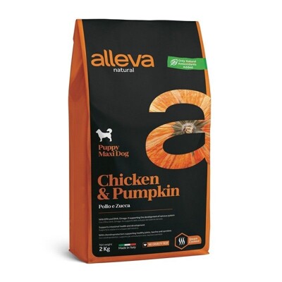 Alleva NATURAL dog puppy maxi chicken &amp; pumpkin 2 kg