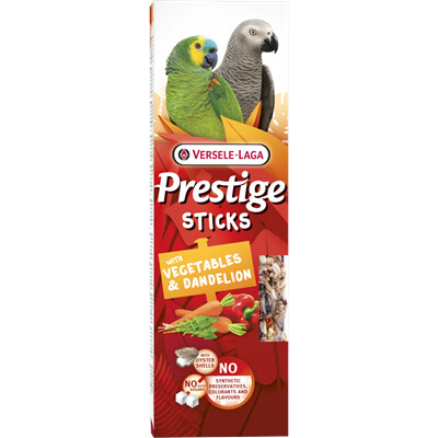 Pamlsok VL Prestige Sticks Parrots with Vegetables &amp; Dandelion 2 ks- tyčiky pr...