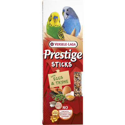 Pamlsok VL Prestige Sticks Small Parakeets with Eggs &amp; Thyme 2 ks- tyčinka pre...